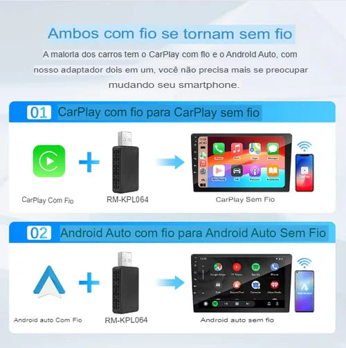 Adaptador Carplay e Android Auto Smart Pro + Frete Gratis!!